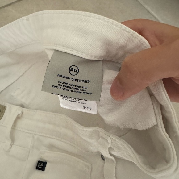 AG ADRIANO GOLDSCHMIED White The Legging Super Skinny Ankle Jeans 30 - Picture 7 of 9